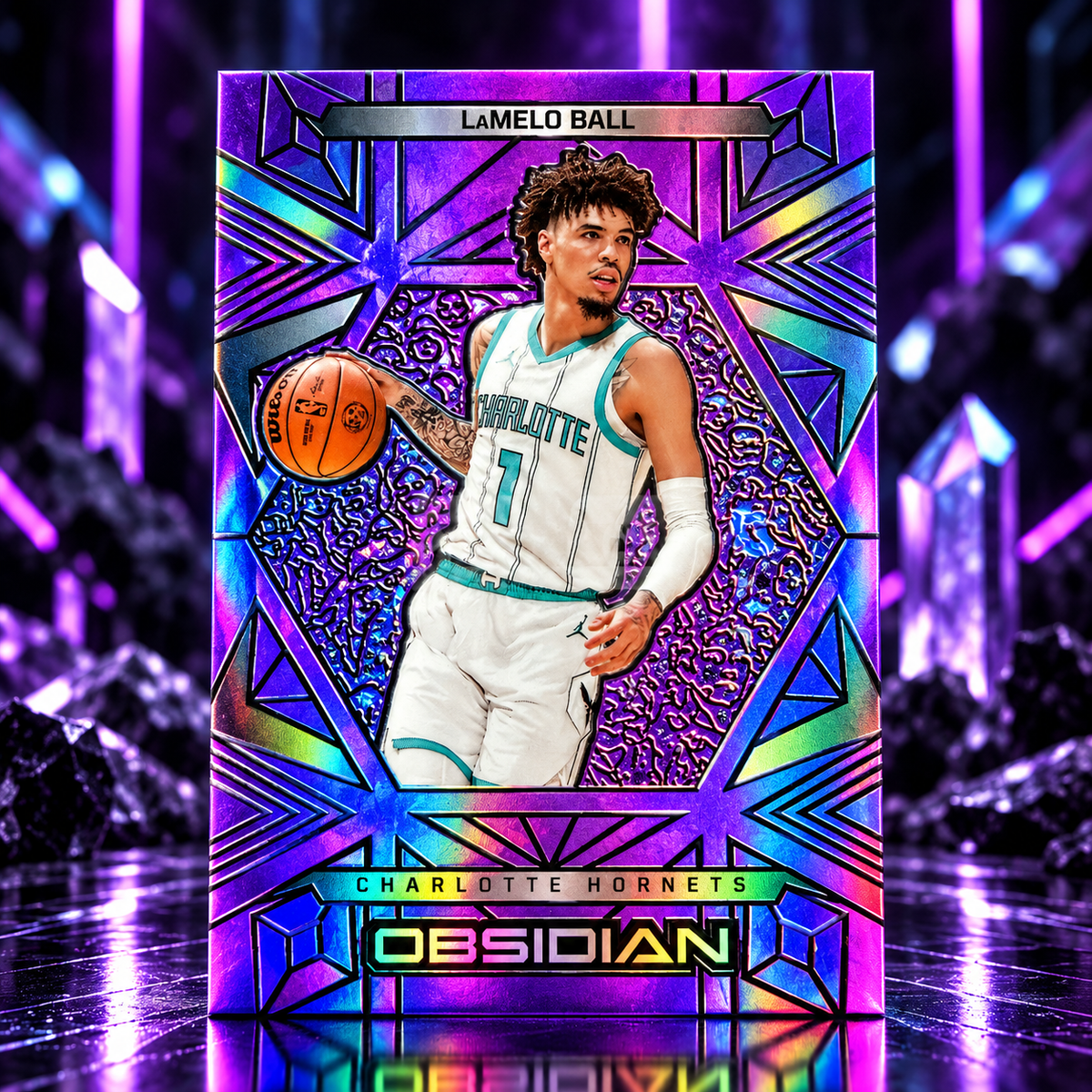 2024 Obsidian LaMELO BALL Purple /75 Hornets