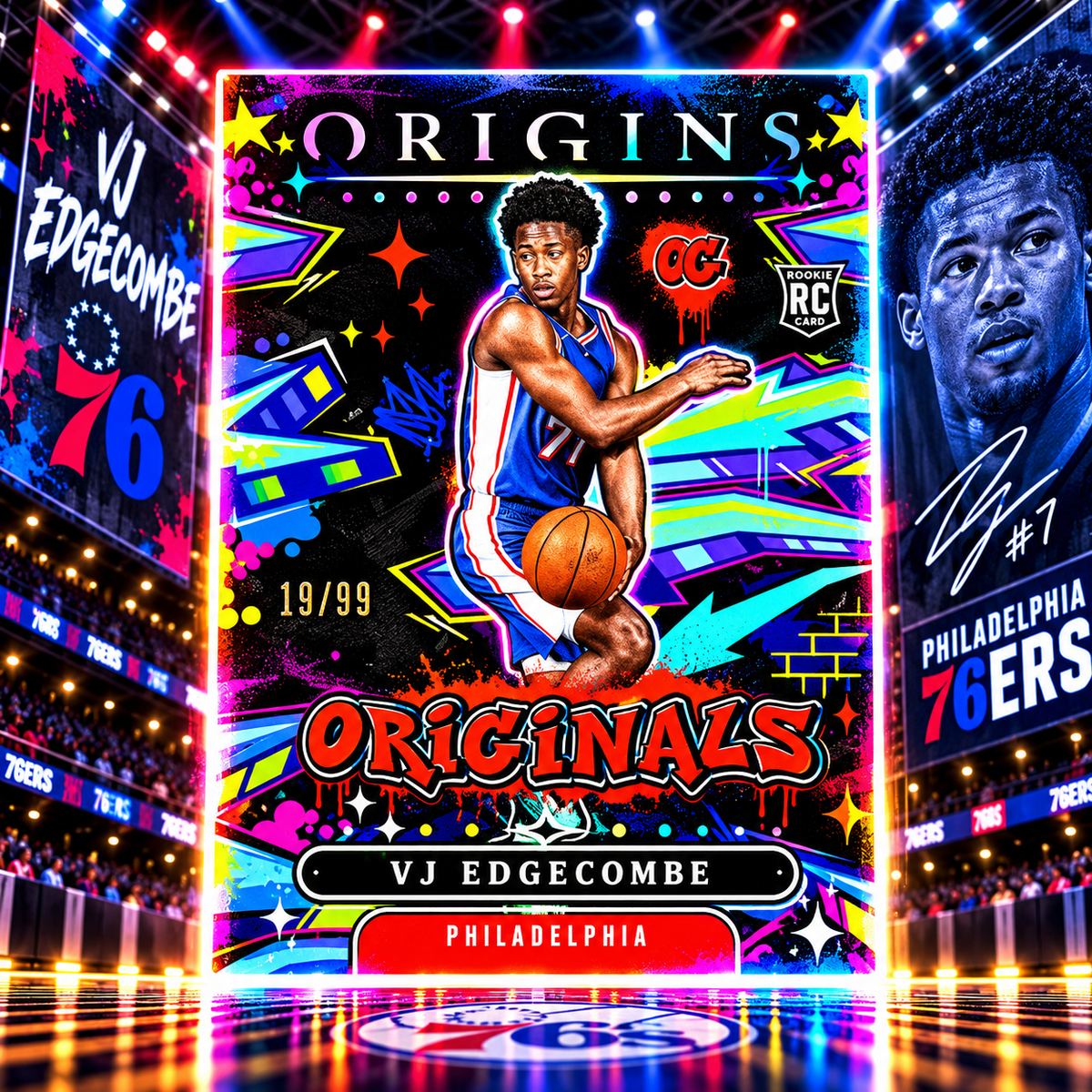 2025 Origins VJ EDGECOMBE Originals Rookie Red /99 Colour Match Sizers