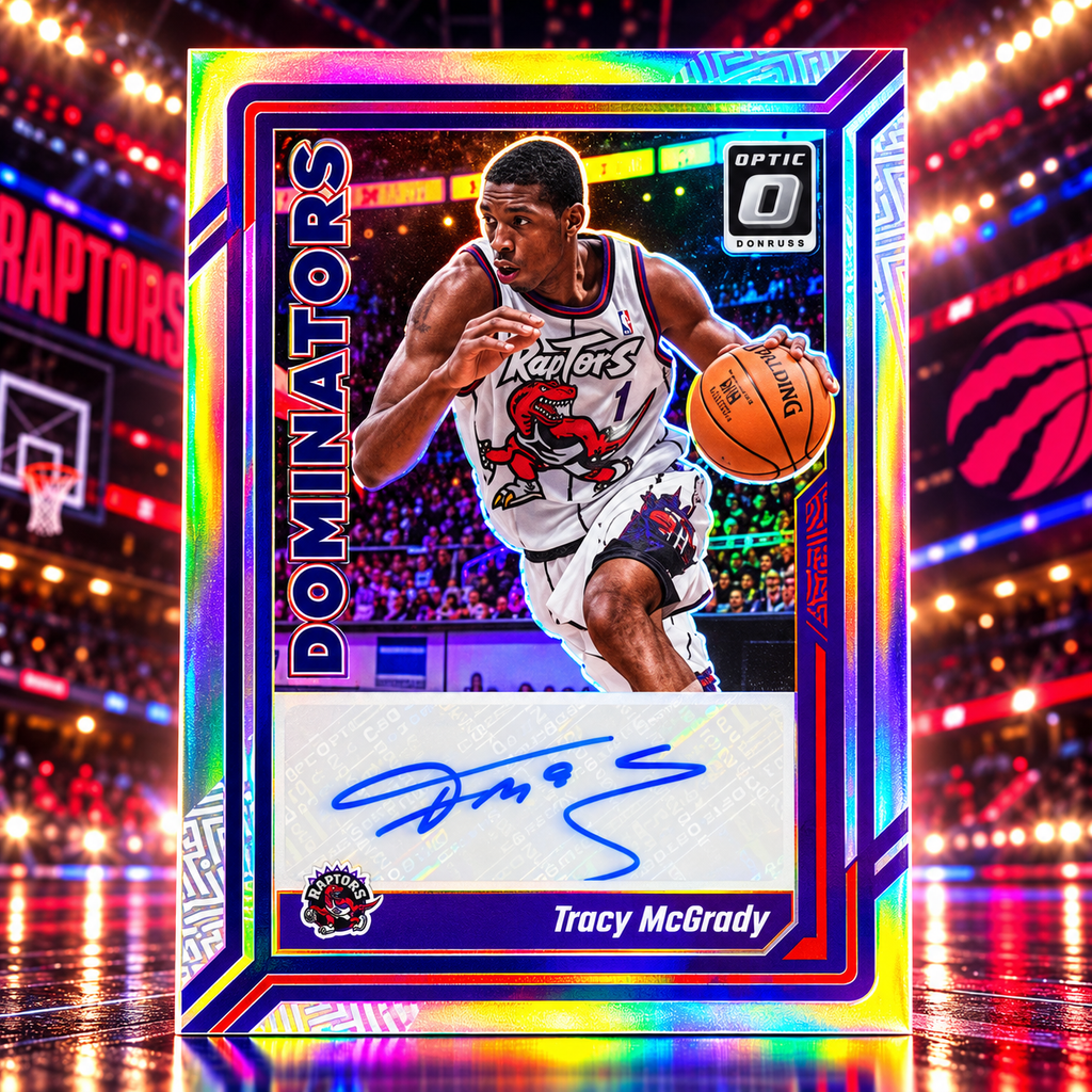 2023 Donruss Optic TRACY McGRADY Dominators Auto Holo /49 Raptors (C)
