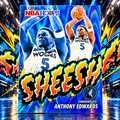 2023 Premium Stock ANTHONY EDWARDS Sheesh Blue Tectonic /99 Colour Match Wolves