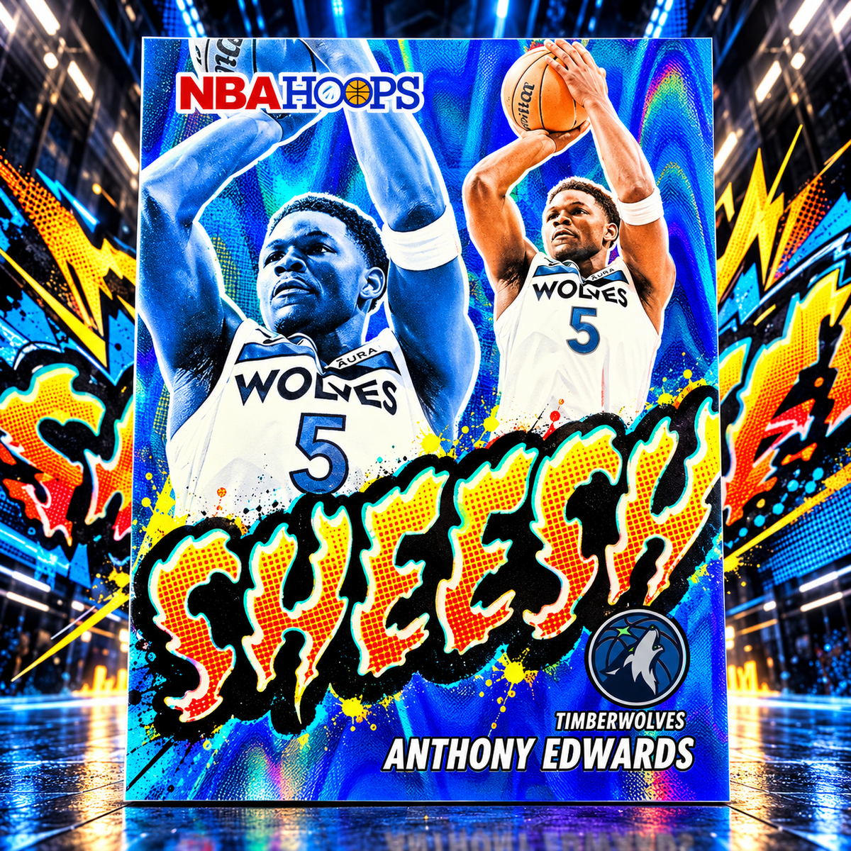 2023 Premium Stock ANTHONY EDWARDS Sheesh Blue Tectonic /99 Colour Match Wolves