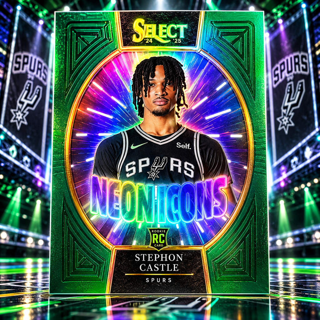 2024 Select STEPHON CASTLE Neon Icons Rookie Green Spurs