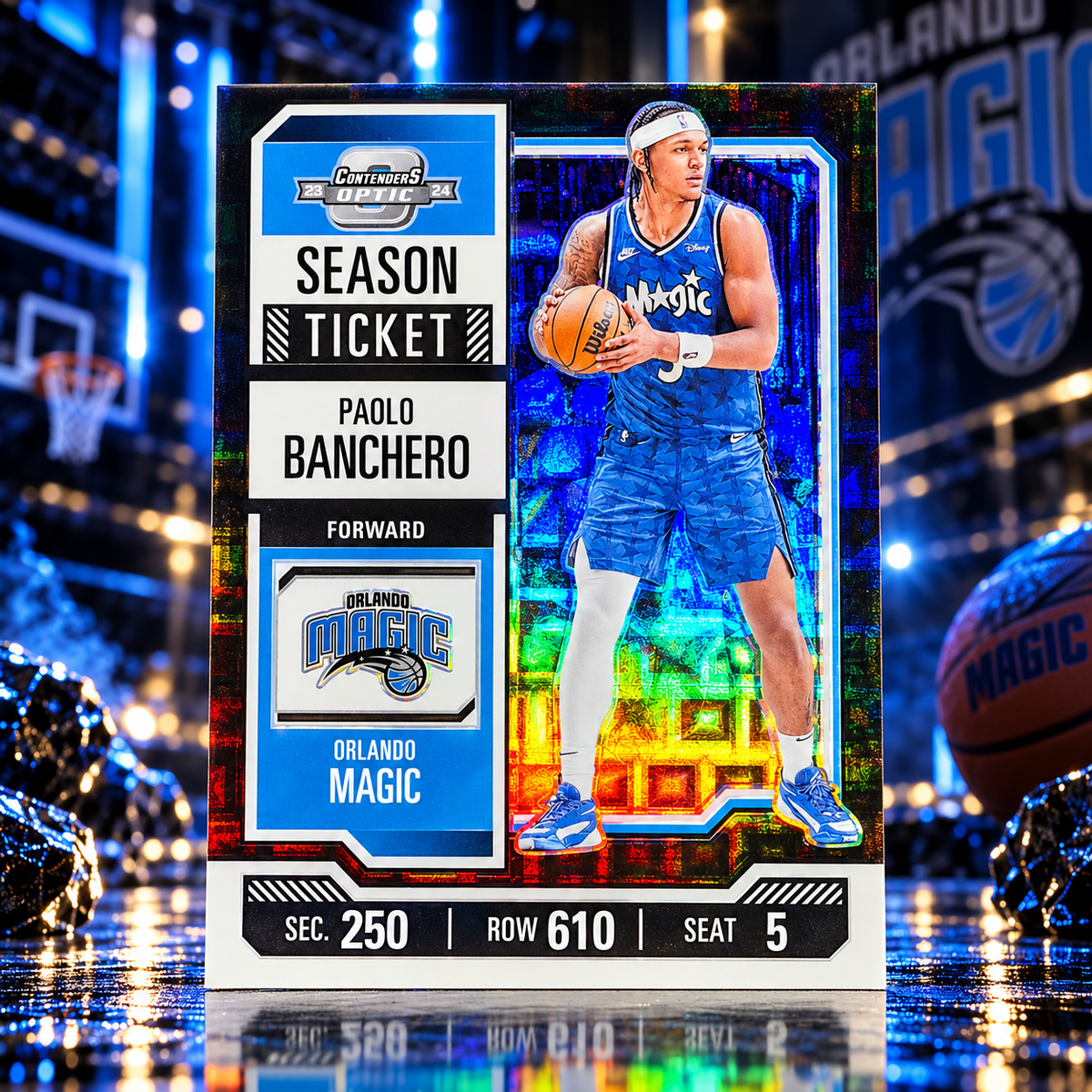 2023 Contenders Optic PAOLO BANCHERO Season Ticket Black Pandora SSP Magic