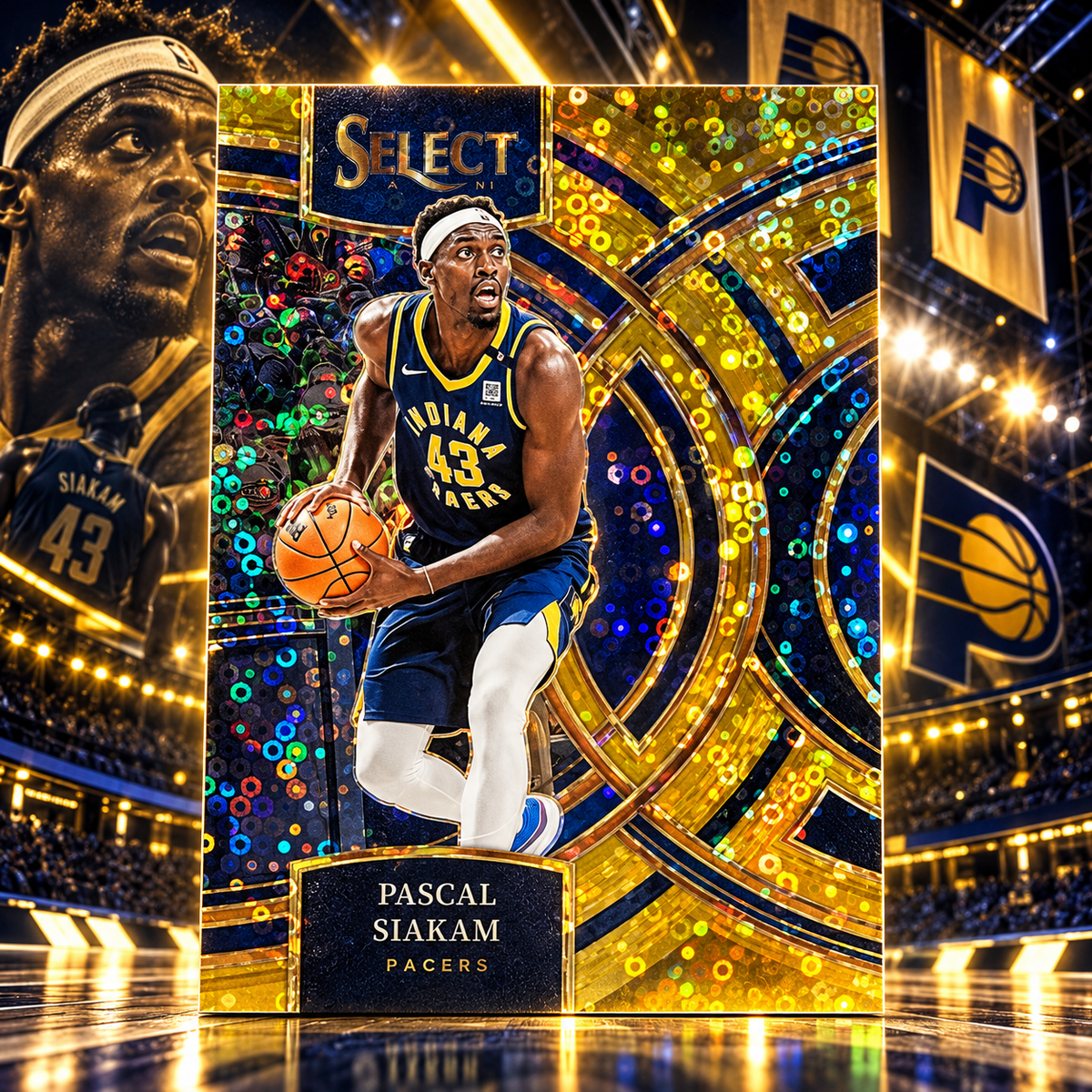 2023 Select PASCAL SIAKAM Premier Level Gold Disco /10 Pacers ©