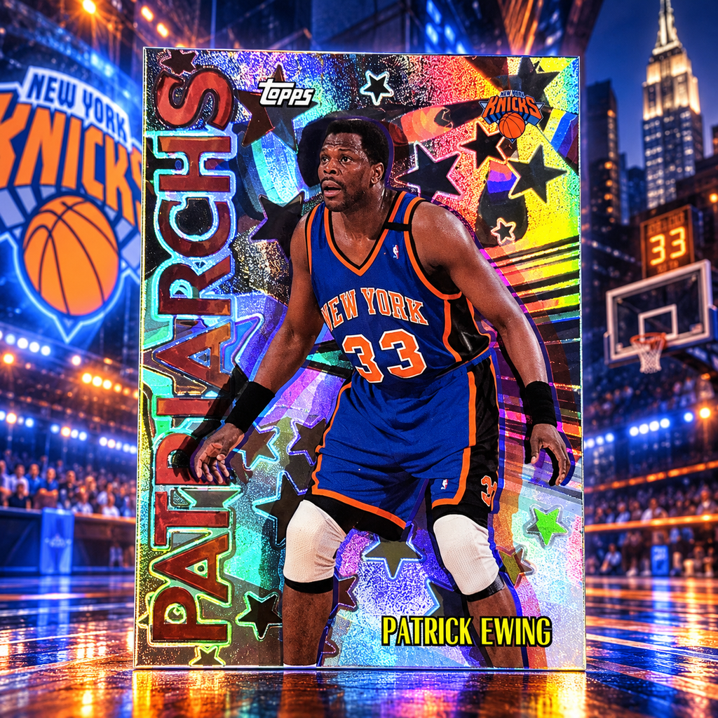 1999 Topps Patrick Ewing Patriarchs Refractor Short Print Knicks