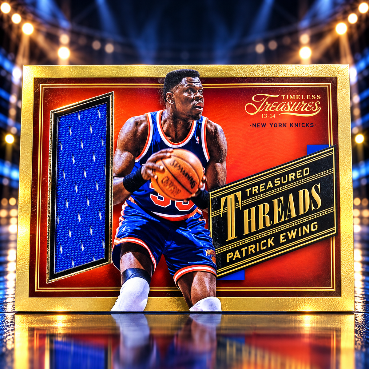 2013 Timeless treasures PATRICK EWING Treasured Threads Game Used Patch Knicks