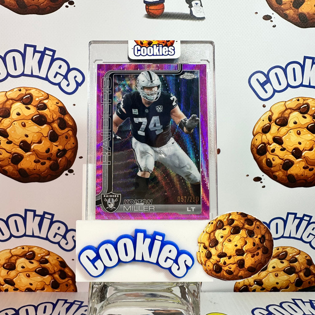 2025 Topps Chrome KOLTON MILLER Pink Wave /250 Raiders