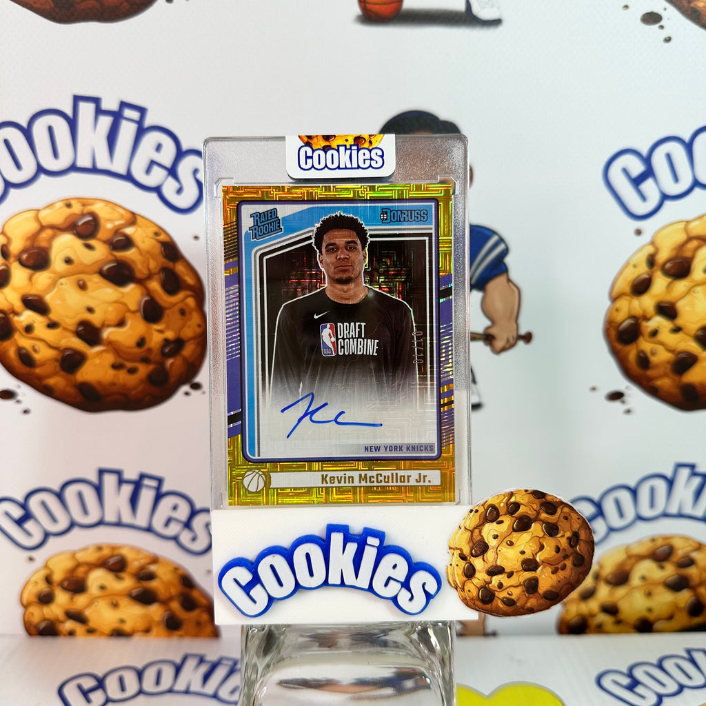 2024 Donruss KEVIN McCULLAR JR. Rated Rookie Auto Gold 01/10 Knicks (C)