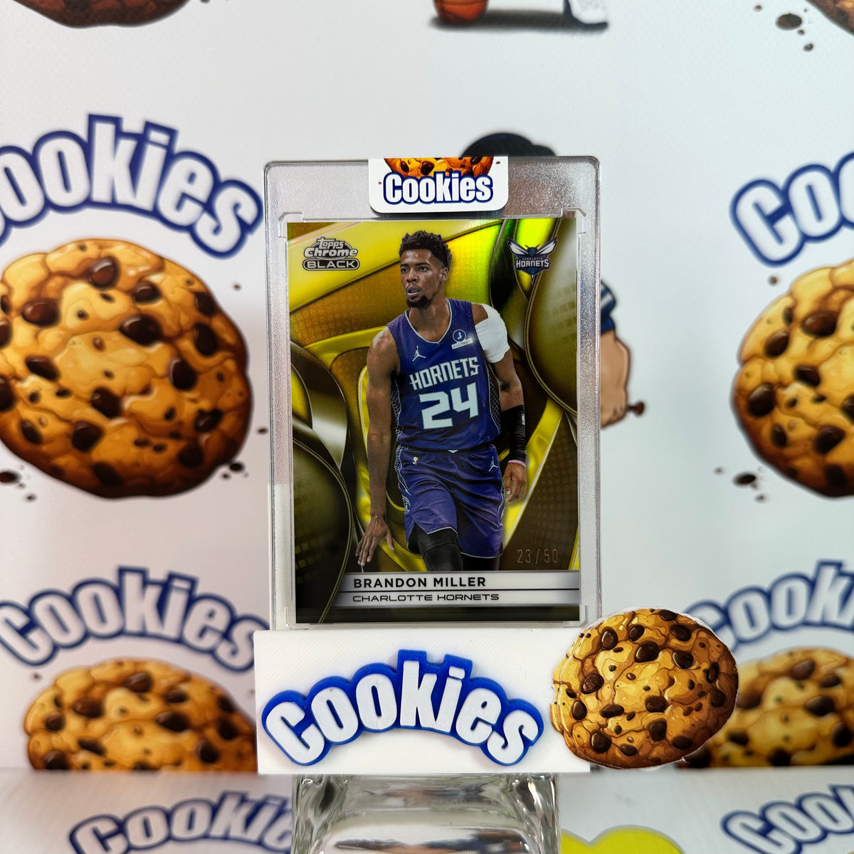 2025 Topps Chrome Black BRANDON MILLER Gold /50 Hornets (C)