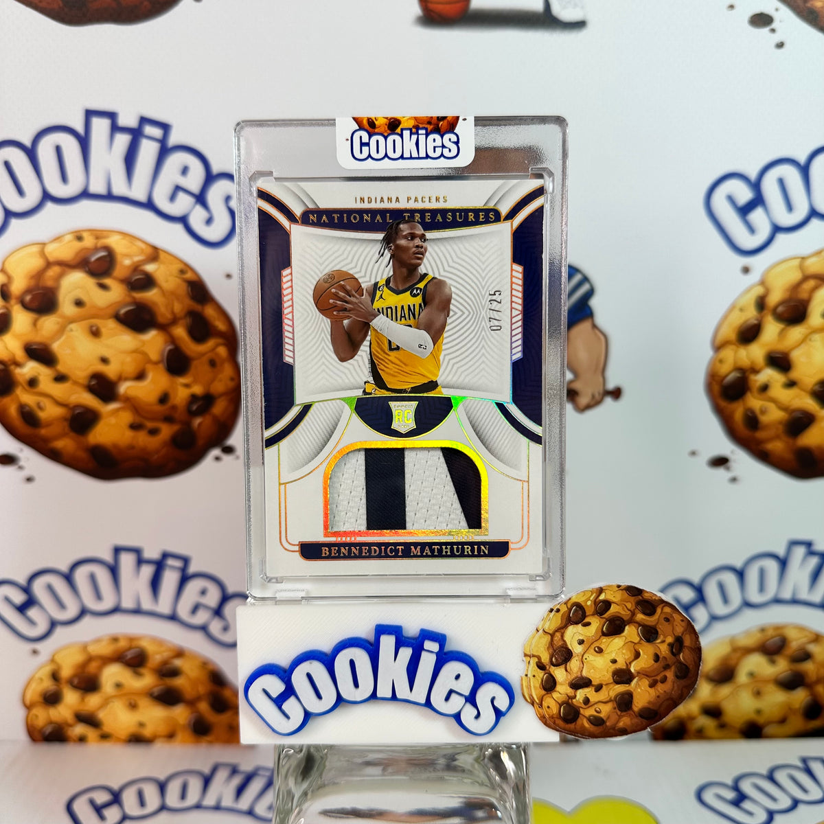 2022 National Treasures BENEDICT MATHURIN Rookie Patch Prime /25 Pacers (C)