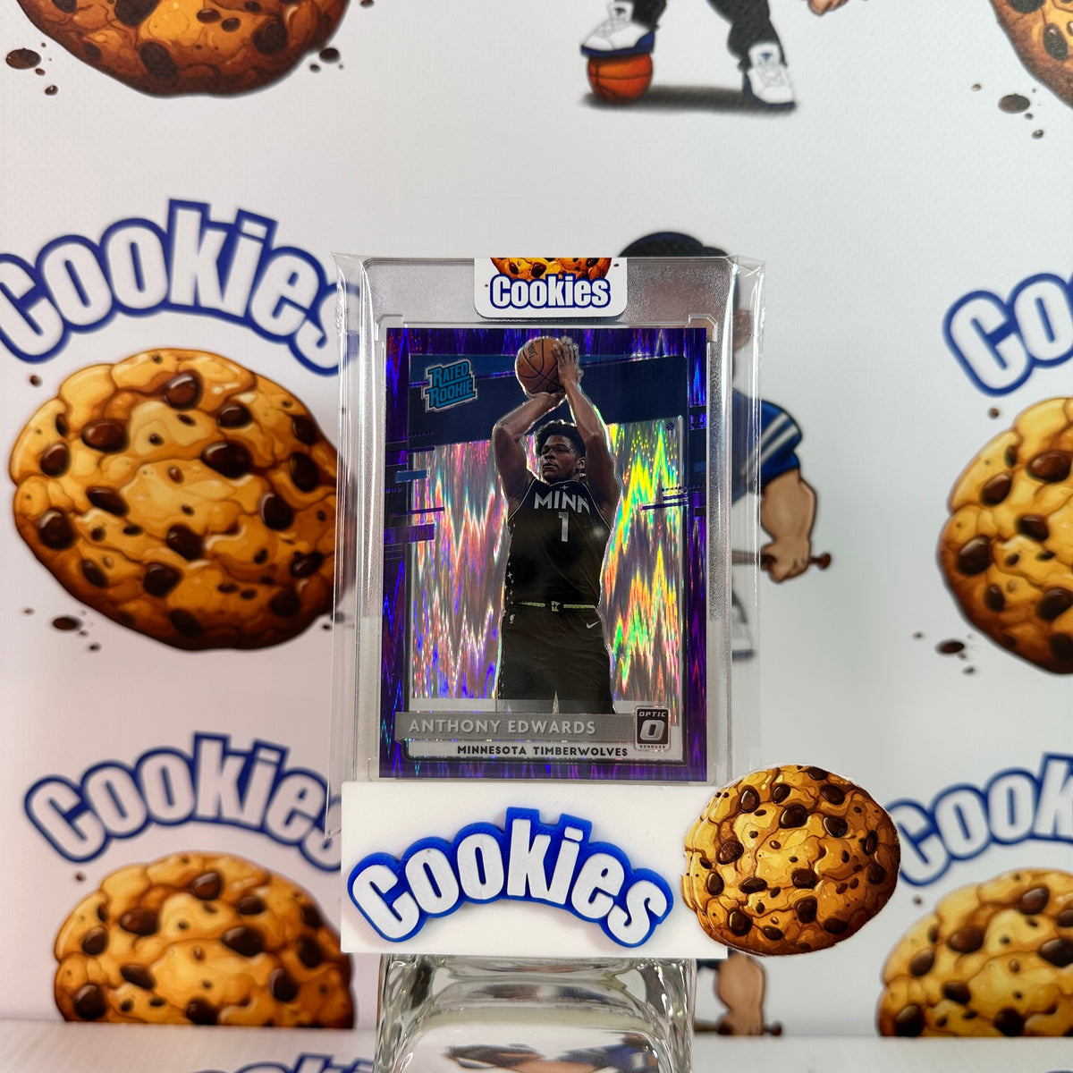 2020 Donruss Optic ANTHONY EDWARDS Rated Rookie Purple Shock Wolves ©