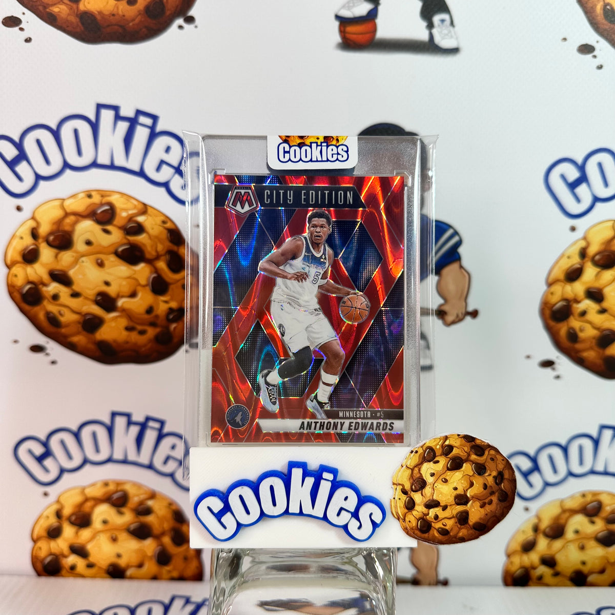 2024 Mosaic ANTHONY EDWARDS City Edition Red Tectonic /299 Wolves ©