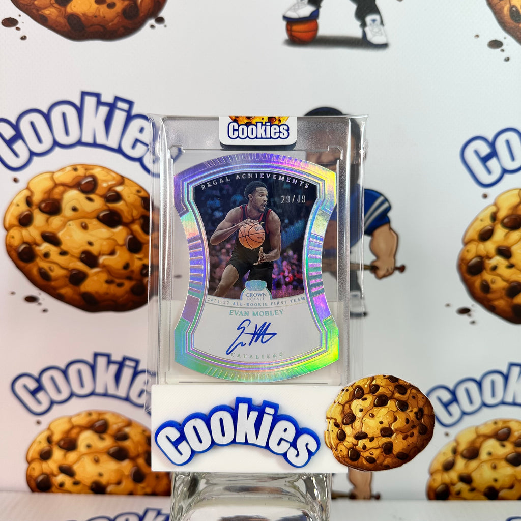 2022 Crown Royale EVAN MOBLEY Regal Achievements Die Cut Silver /49 On Card Auto Cavaliers ©