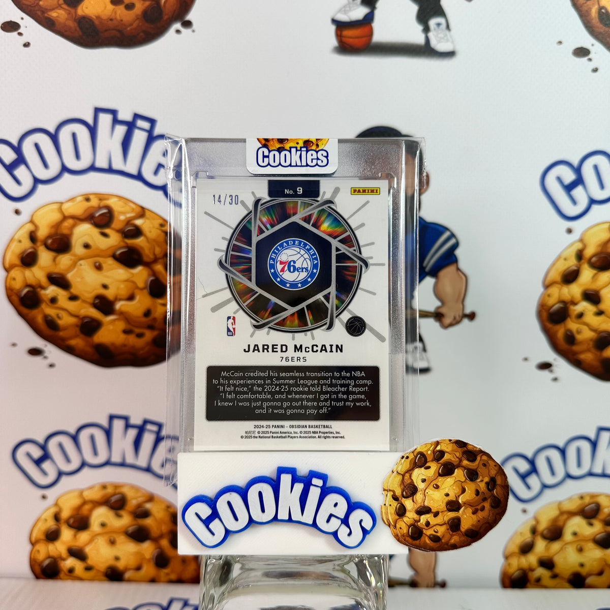 2024 Obsidian JARED McCAIN Rookie Supernova Blue Flood FOTL /30 Sixers ©