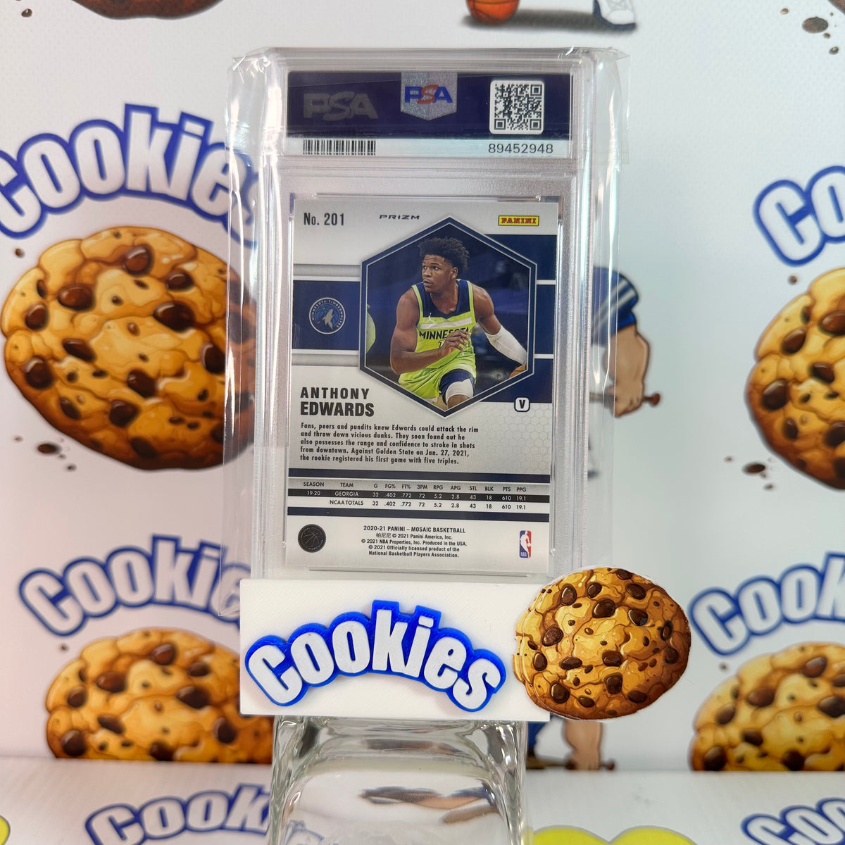 2020 Mosaic ANTHONY EDWARDS Fast Break Variation Rookie PSA 9 Wolves ©
