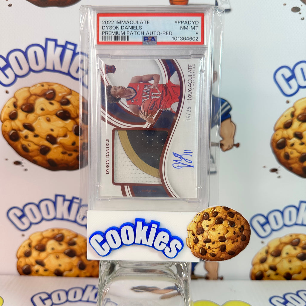 2022 Immaculate DYSON DANIELS RPA Red /25 PSA 8 Pelicans ©