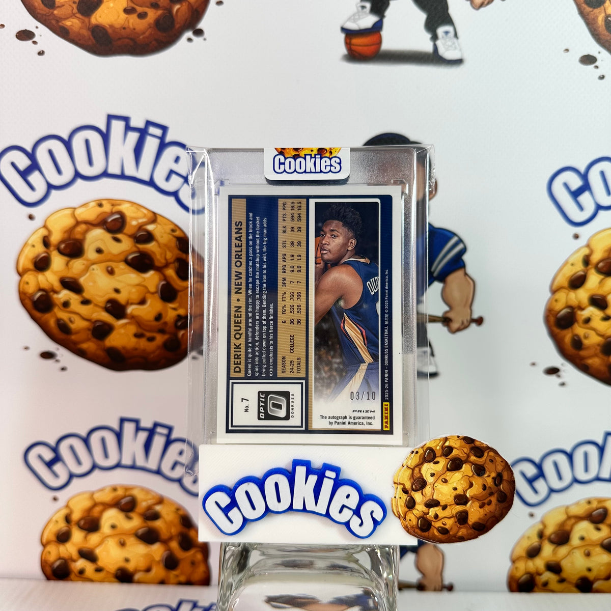 2025 Donruss Optic DERIK QUEEN Rated Rookie Gold Auto /10 Pelicans ©