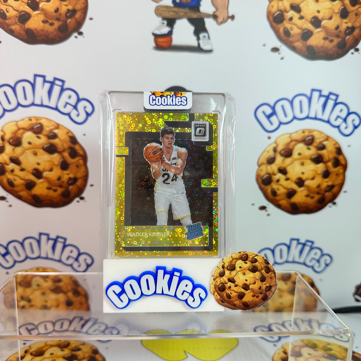 2022 Contenders Optic WALKER KESSLER Rated Rookie Fast Break Gold /10 Jazz (C)