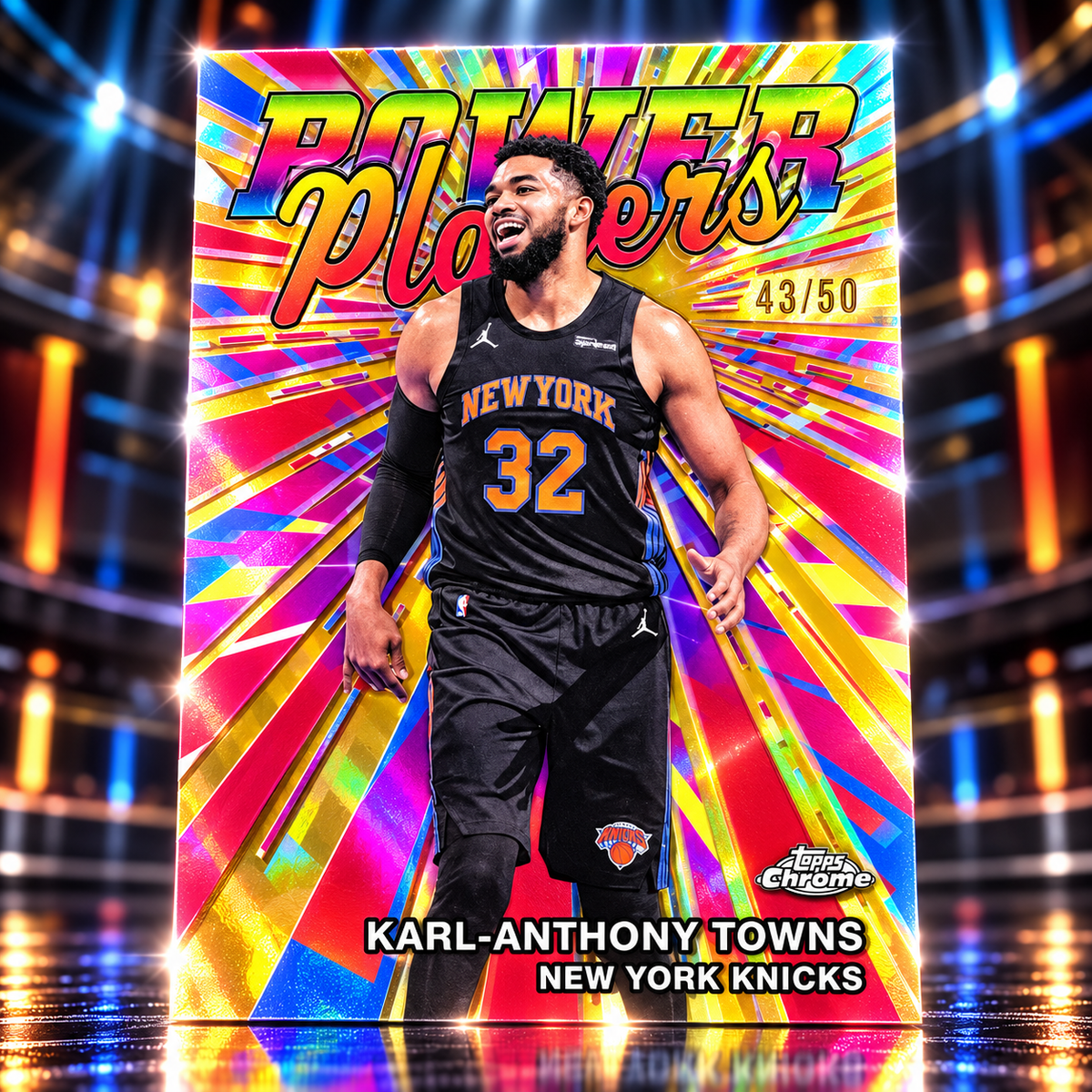 2025 Topps Update KARL-ANTHONY TOWNS Power Players Gold /50 Knicks
