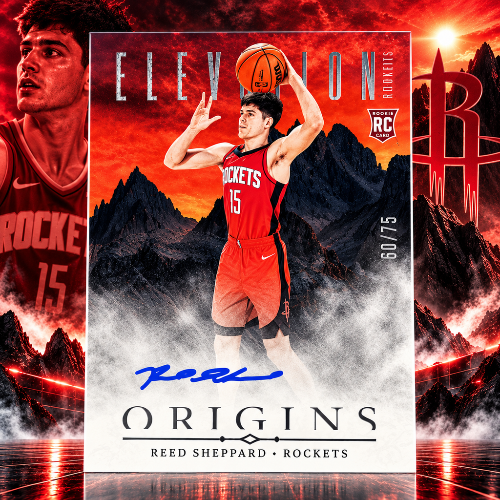 2024 Origins REED SHEPPARD Elevation Rookie Auto /75 On Card Rockets ©