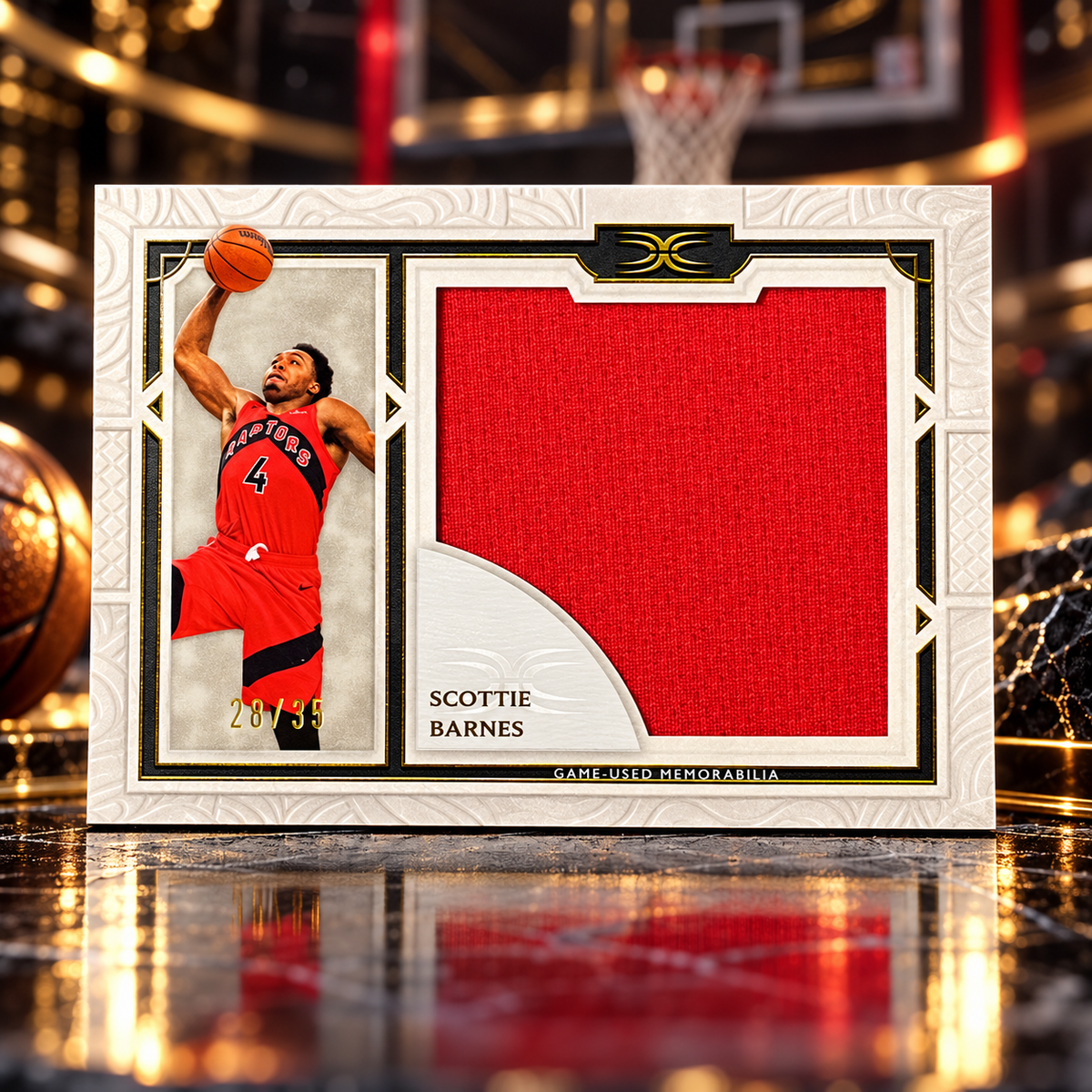 2025 Topps Definitive SCOTTIE BARNES Jumbo Game Used Patch /35 Raptors