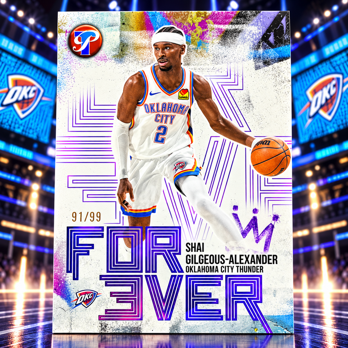 2025 Topps Pristine SHAI GILGEOUS-ALEXANDER Forever Purple /99 Thunder