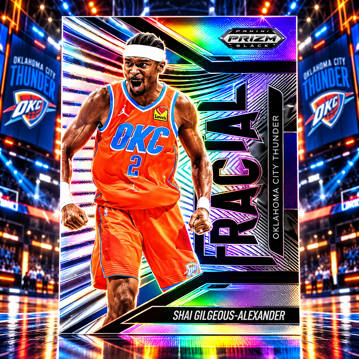 2024 Prizm Black SHAI GILGEOUS-ALEXANDER Fractal Silver Thunder