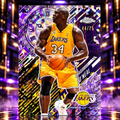 2025 Topps Chrome Update SHAQUILLE O'NEAL Go Time Purple Geometric /75 Lakers