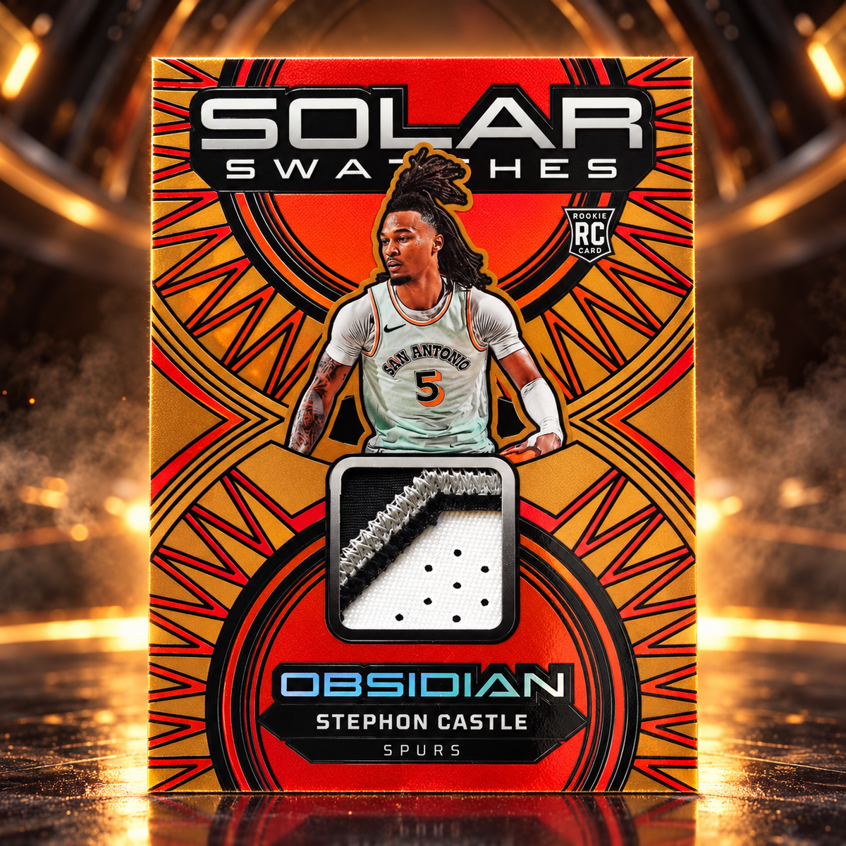 2024 Obsidian STEPHON CASTLE Solar Swatches Rookie Patch /60 Spurs