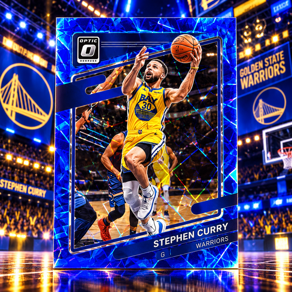 2021 Donruss Optic STEPHEN CURRY Blue Velocity Warriors