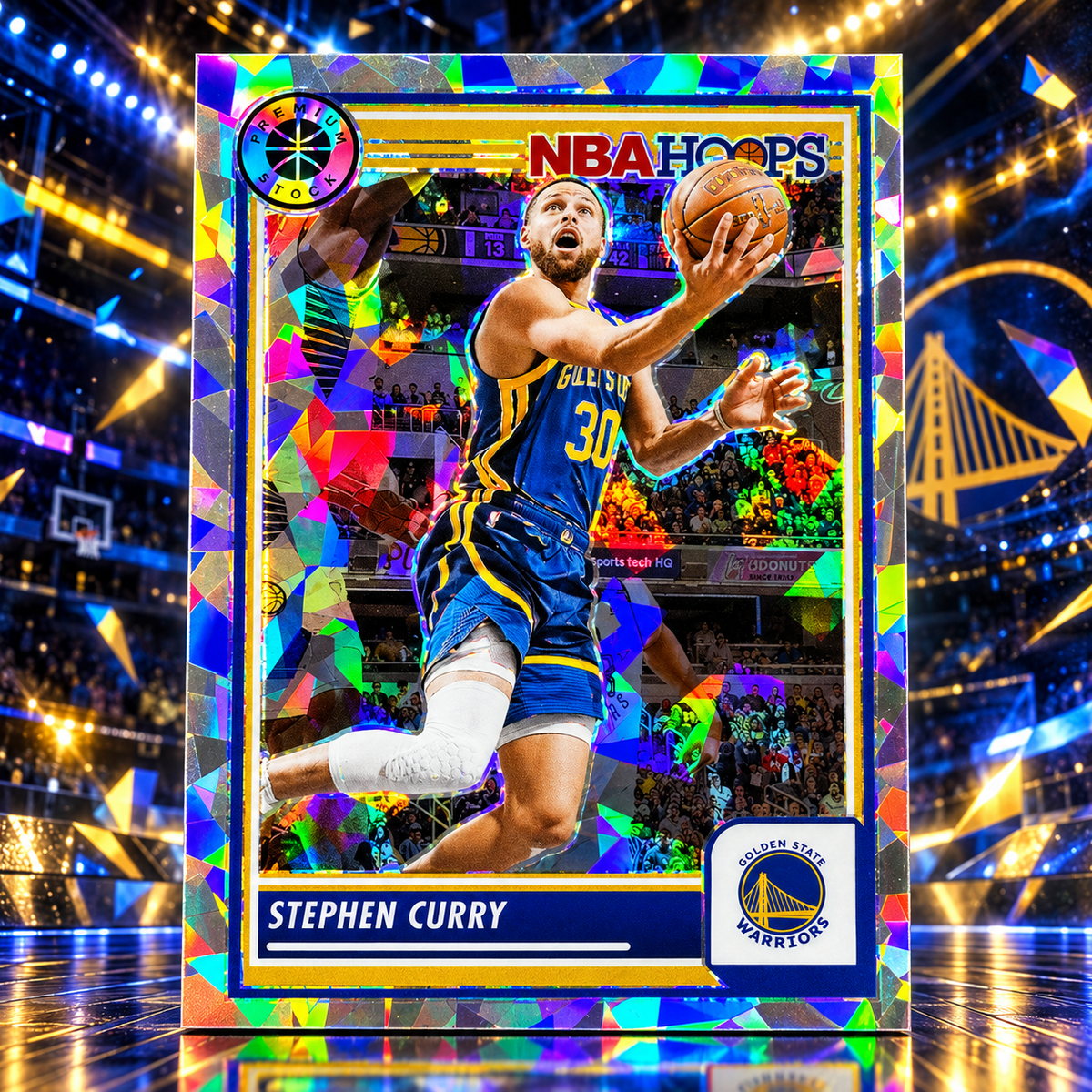 2023 Premium Stock STEPHEN CURRY Cracked Ice Short Print Warriors