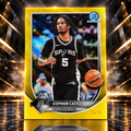 2025 Bowman chrome STEPHON CASTLE Yellow Wave /75 Spurs
