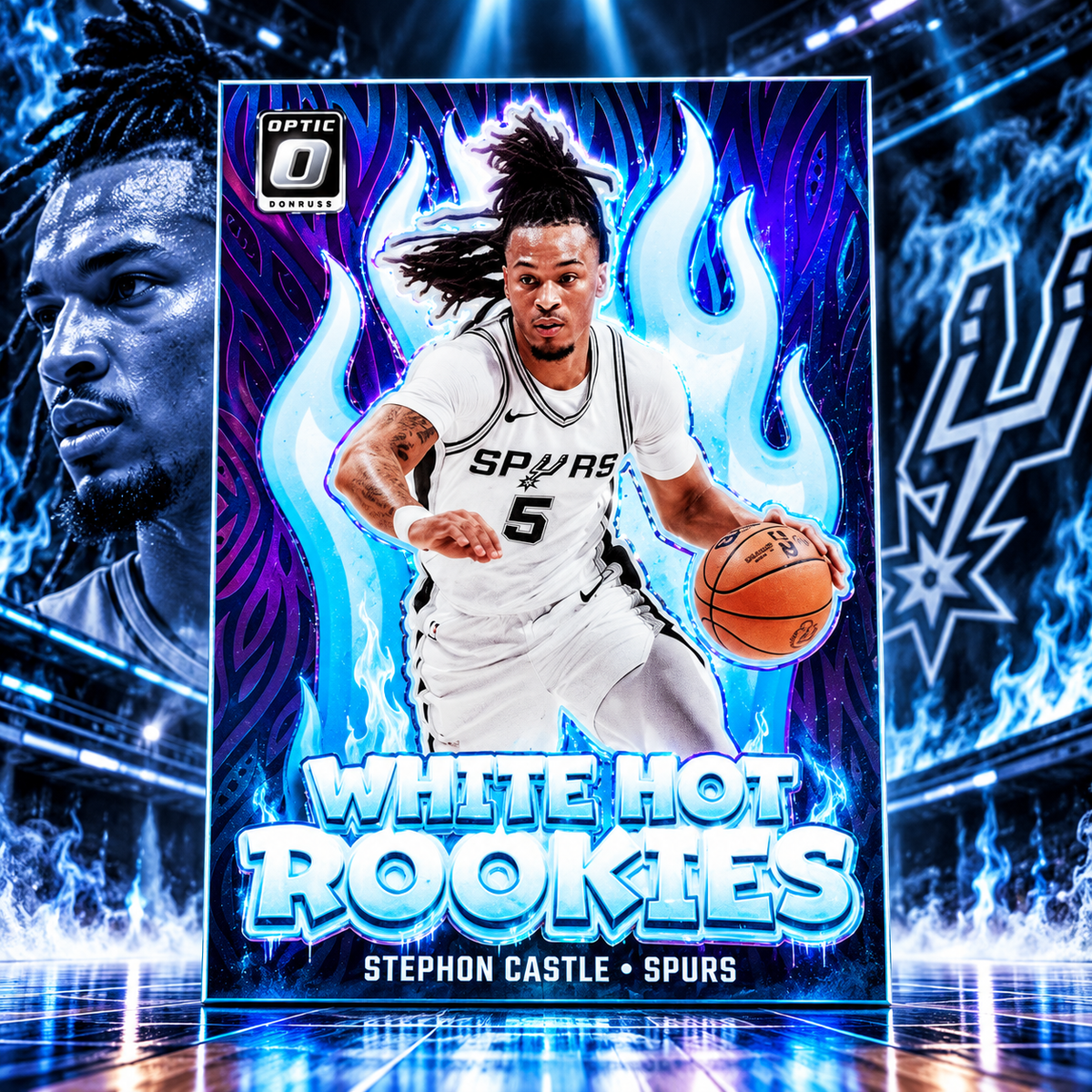 2024 Select STEPHON CASTLE White Hot Rookies Purple Spurs