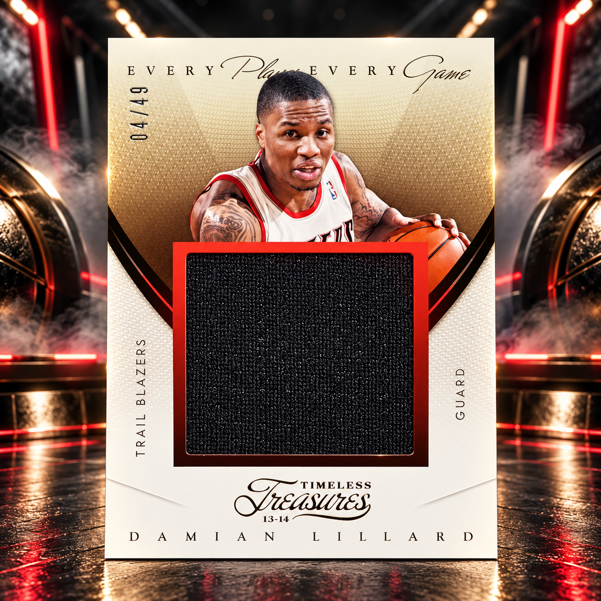2013 Timeless Treasures DAMIAN LILLARD Every Player Every Game /49 Game Used