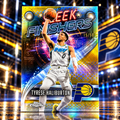 2025 Topps Chrome Update TYRESE HALIBURTON Sleek Finishers Gold /50 Pacers