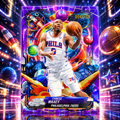 2025 Topps Cosmic TYRESE MAXEY Propulsion Short Print Purple Nebula /150 Sixers