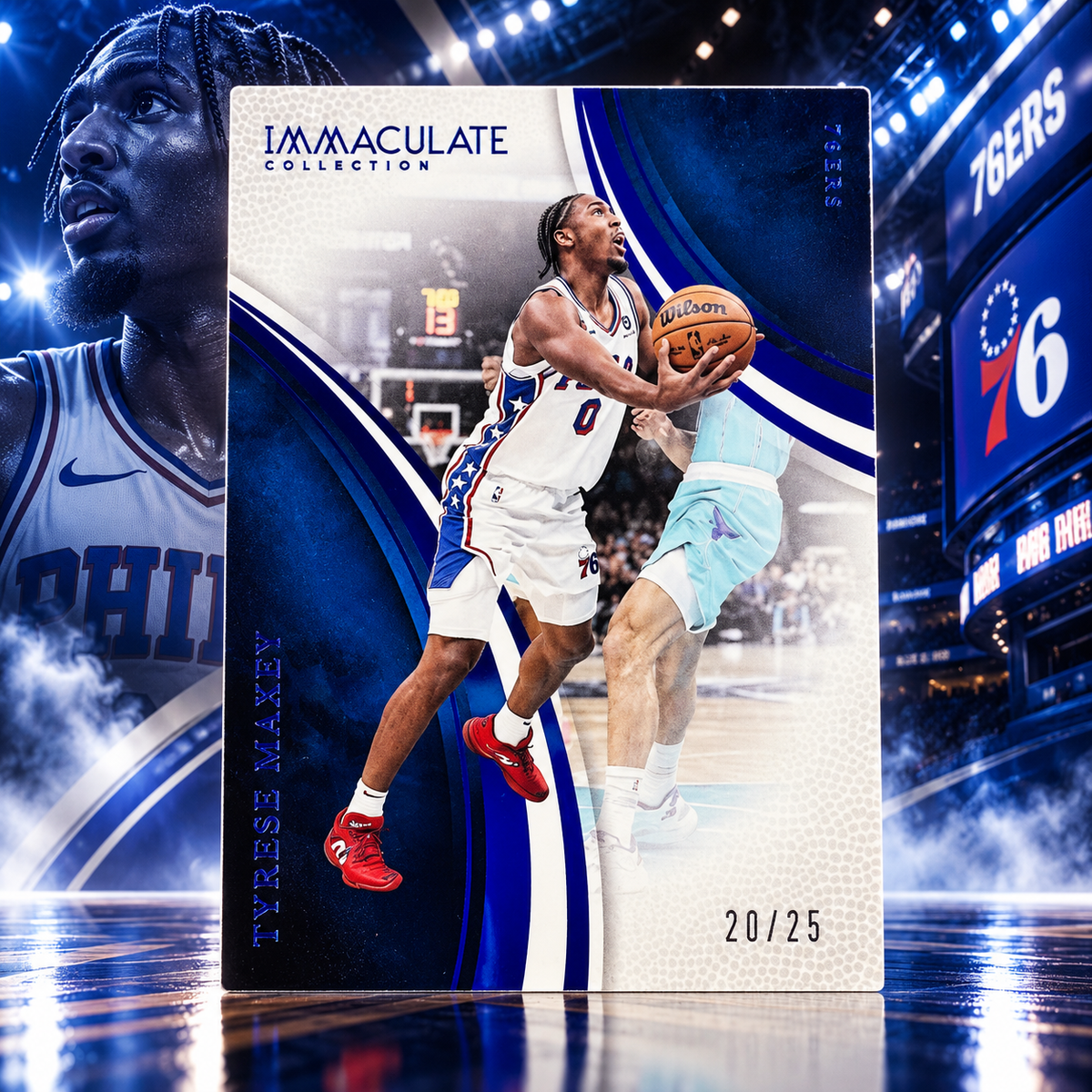 2024 Immaculate TYRESE MAXEY Blue /25 Sixers ©