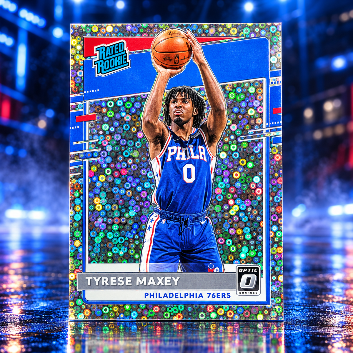 2020 Donruss Optic TYRESE MAXEY Rated Rookie Fast Break Holo Sixers