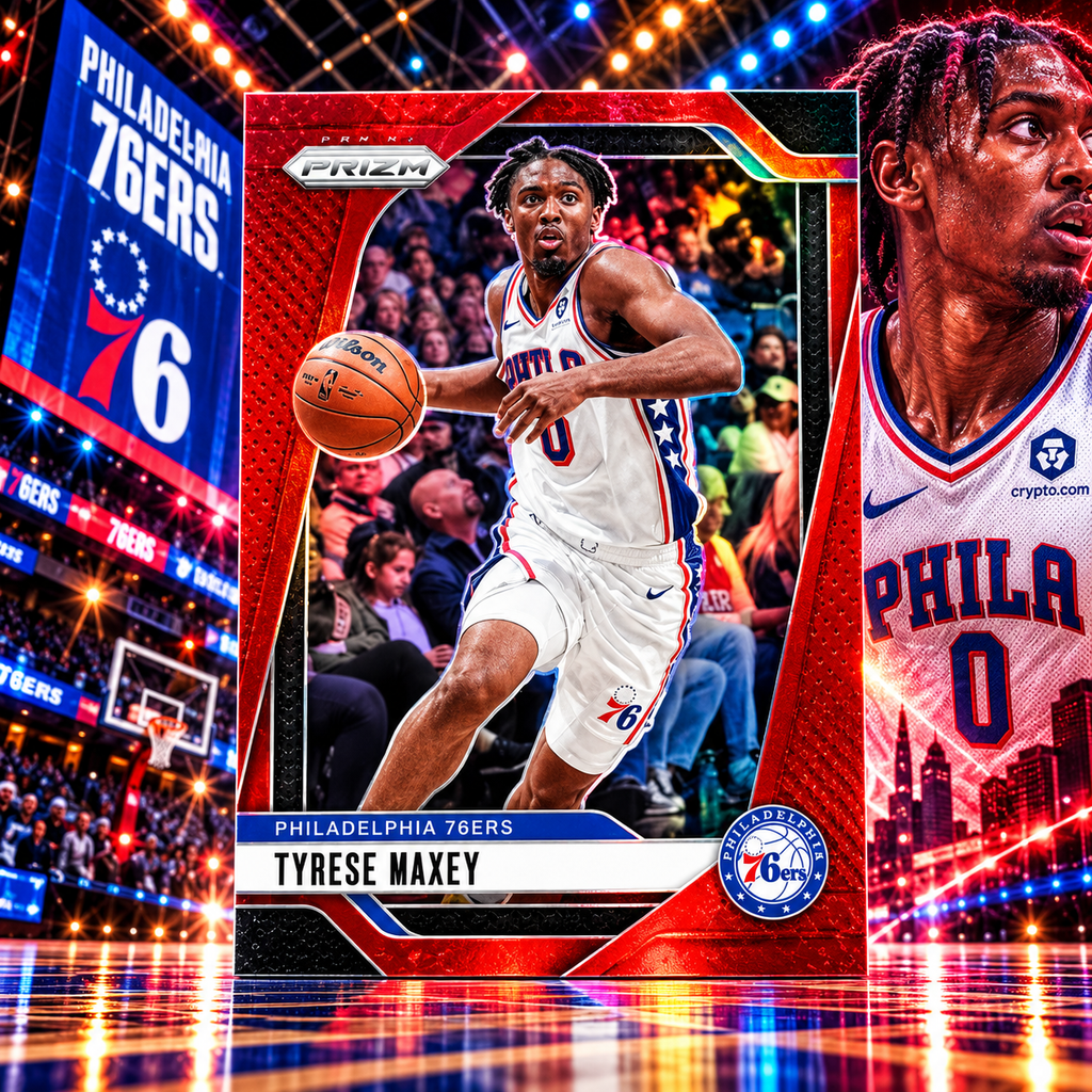 2024 Prizm TYRESE MAXEY Red /299 Sixers ©