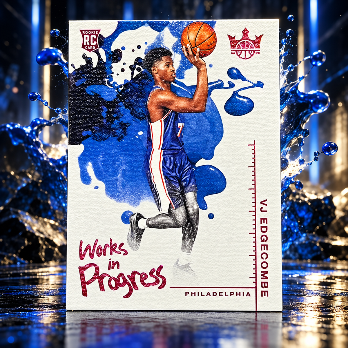 2025 Court Kings VJ EDGECOMBE Works in Progress Pink /99 Sixers