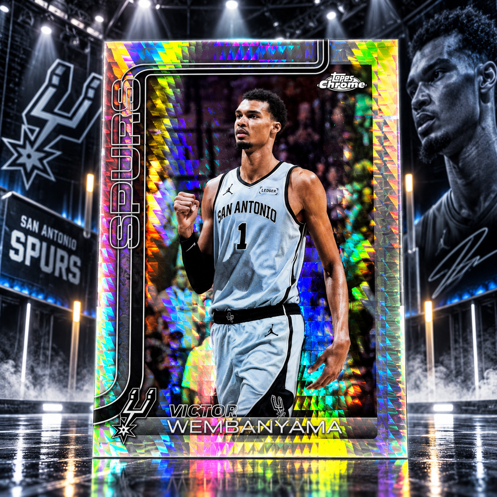 2025 Topps Chrome Update VICTOR WEMBANYAMA Prism Refractor Spurs