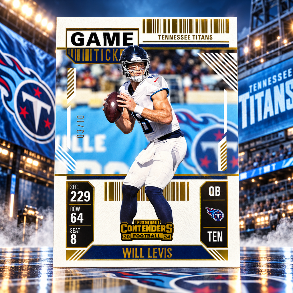 2024 Contenders WILL LEVIS Game Ticket Gold /10 Titans (C)